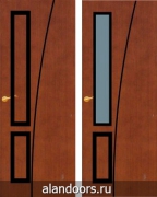Шпонированная дверь Витраж